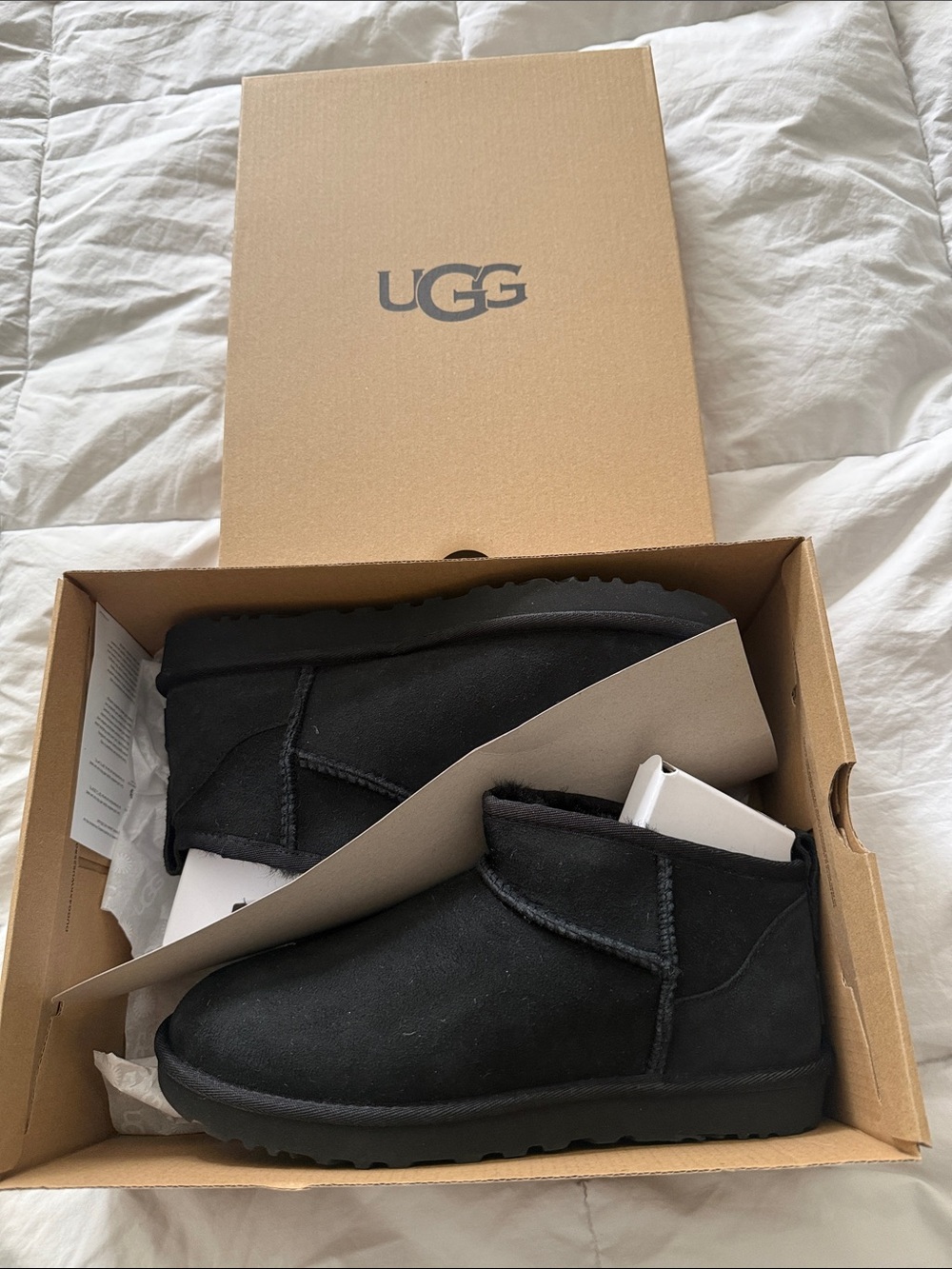 UGG Black Suede Ultra-mini